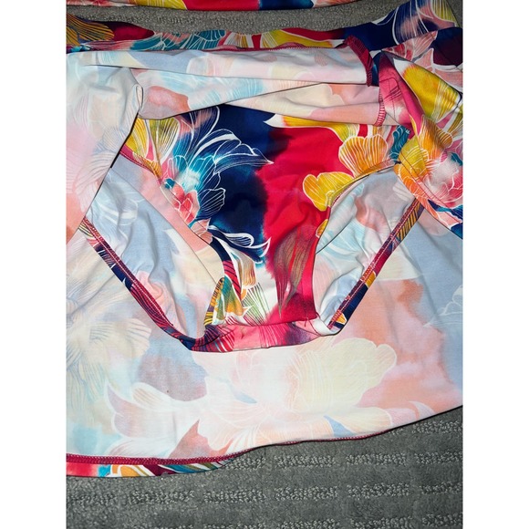Miraclesuit x Talbots colorful Tropical Tankini botton skort. size 14 - Picture 4 of 7